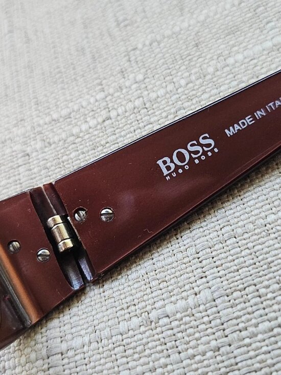 Boss Hugo Boss Eyeglasses Frame 0046/U PSN Eyewear Brown Tone Made in Italy main image 9